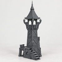 Westwatch Tower, 28mm fantasy terrain in charcoal grey
