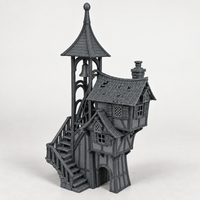 The Vestry House, 28mm fantasy terrain in charcoal grey