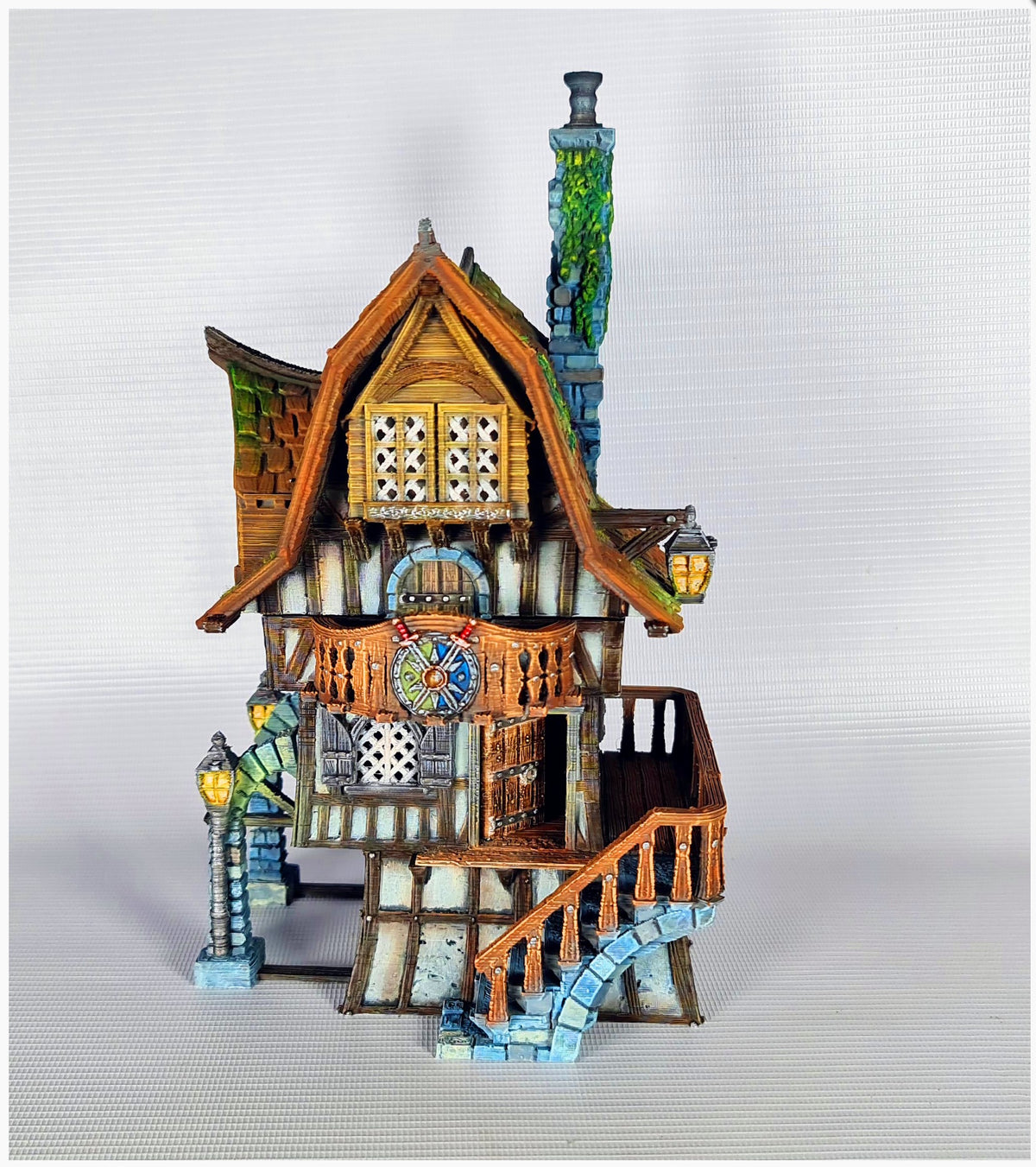 Stonevale Villa, painted reference showing the assembled terrain