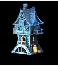 Two-Story Gabled Dwelling, painted reference showing the assembled terrain