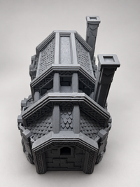 Dwarven Great Hall 28mm terrain, end elevation studio view