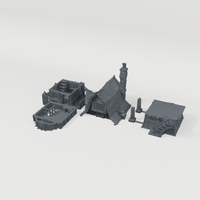 Stonevale Villa, rear CAD view showing the included terrain pieces