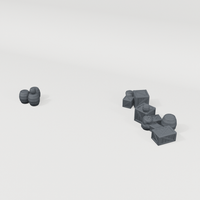 Provisions Cache, rear CAD view showing the included terrain pieces