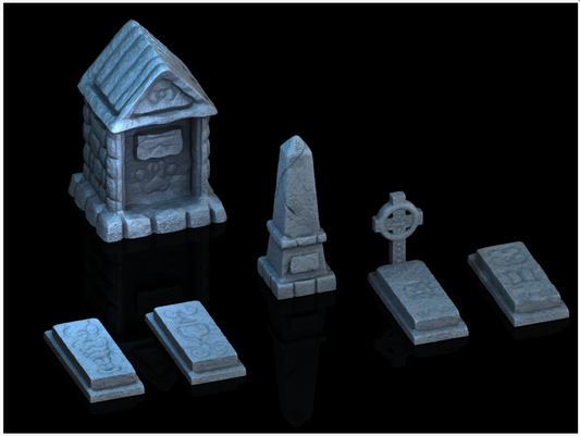 Graveyard Set - 28mm DND/Wargame/RPG Terrain