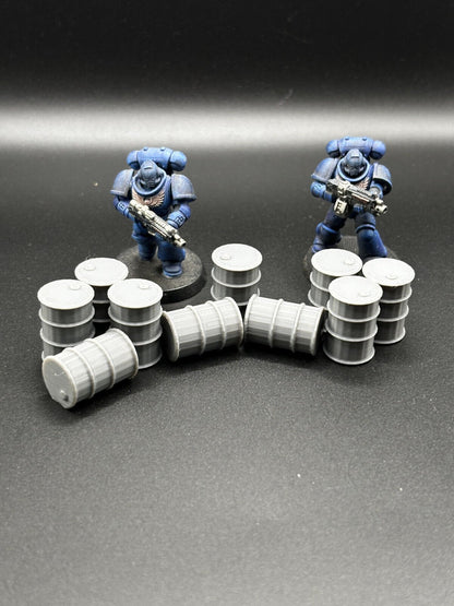20x Barrels Terrain Scatter 28mm Scale For Games Like Warhammer / Wargaming - Molten Prints