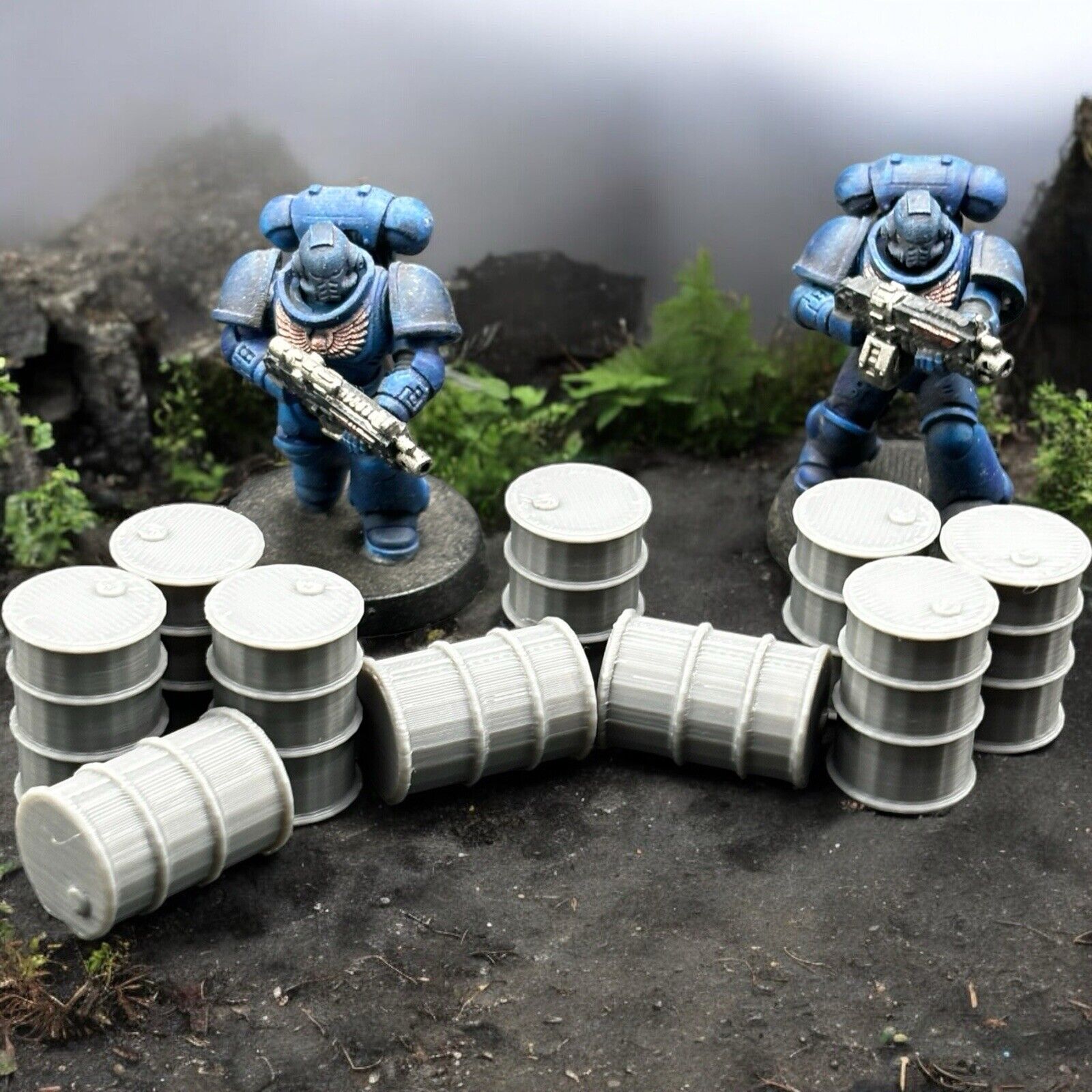 20x Barrels Terrain Scatter 28mm Scale For Games Like Warhammer / Wargaming - Molten Prints