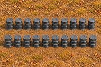 Supplementary product photo for 20x Barrels 28mm DND Scatter Terrain | Tabletop Wargaming Scenery for Warhammer, Frostgrave & RPG | 3D Printed in unpainted charcoal grey PLA