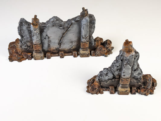 28mm Wall Ruins Terrain Scenery for DND, Warhammer, Wargames, Unpainted, 6 Pcs - Molten Prints