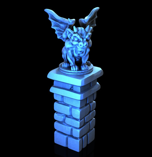 Gargoyle Statue - 28mm DND/Wargame/RPG Terrain