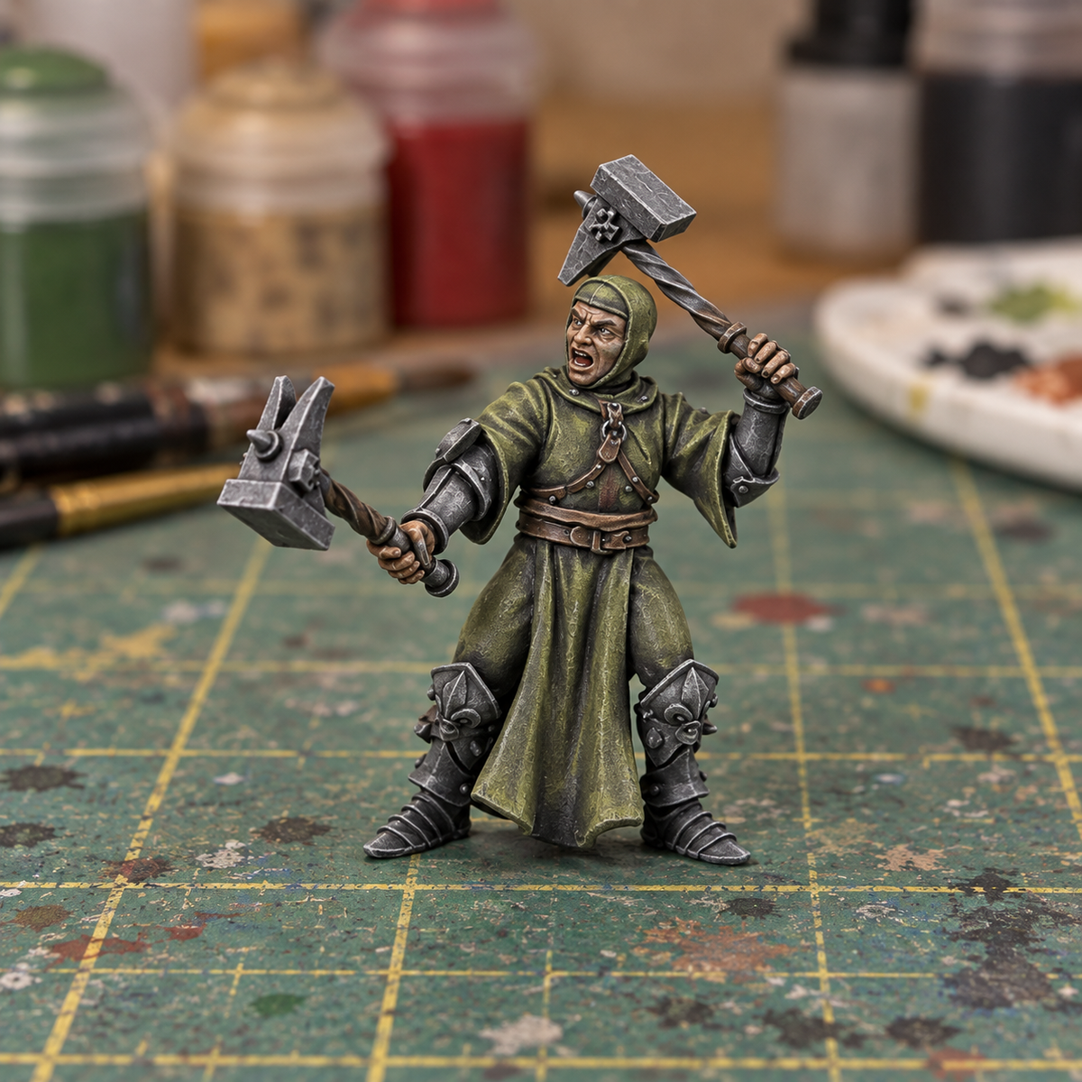 Iron Veil Sister 03. Slapchop-painted display example. Supplied unpainted. Background items not included.