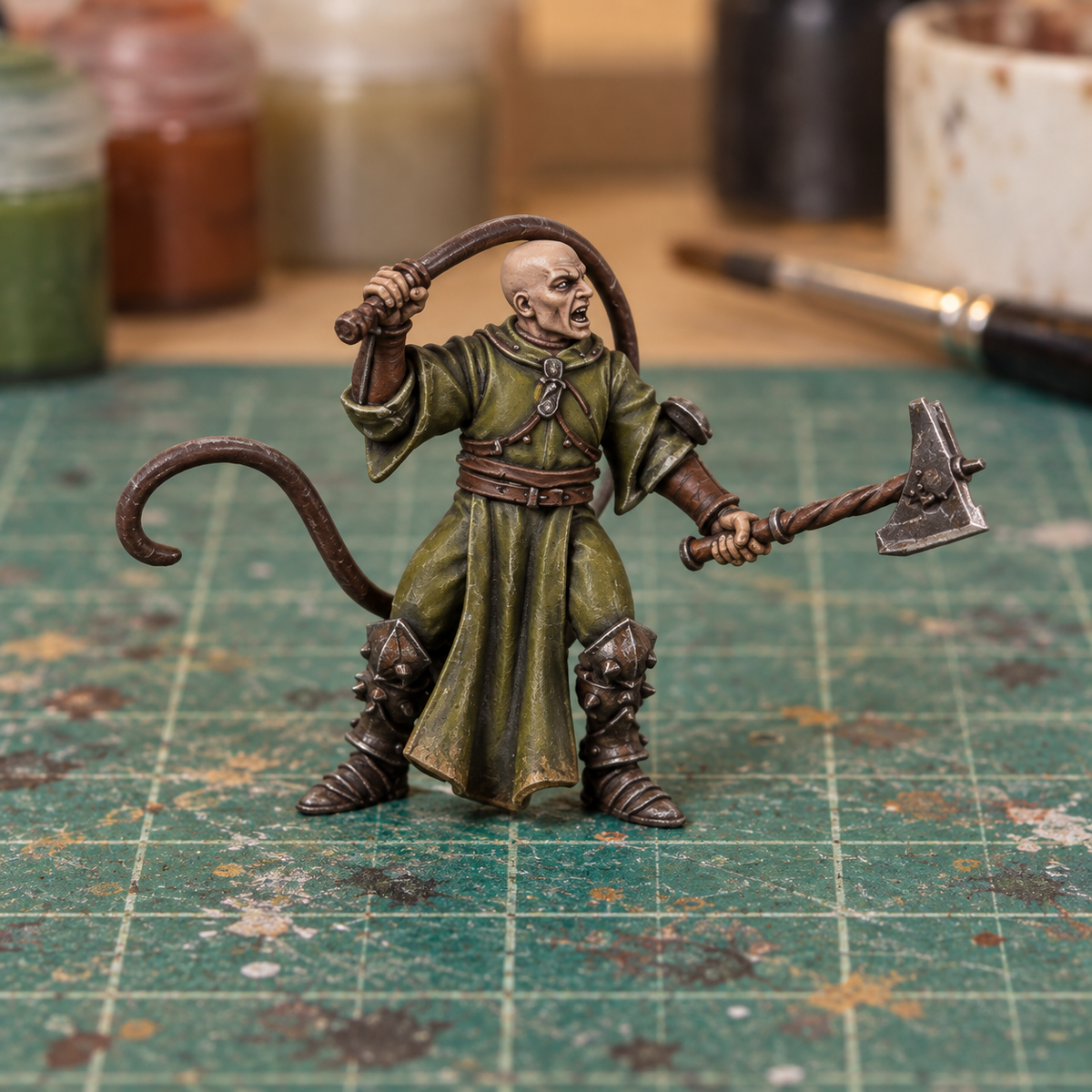 Iron Veil Sister 04. Slapchop-painted display example. Supplied unpainted. Background items not included.