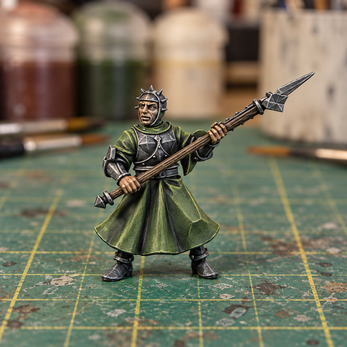 Iron Veil Sister 05. Slapchop-painted display example. Supplied unpainted. Background items not included.