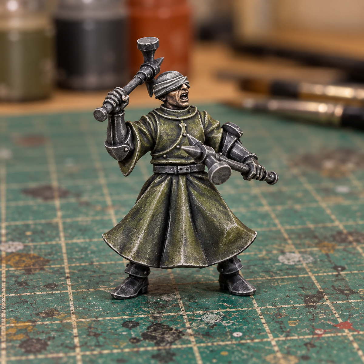 Iron Veil Sister 06. Slapchop-painted display example. Supplied unpainted. Background items not included.