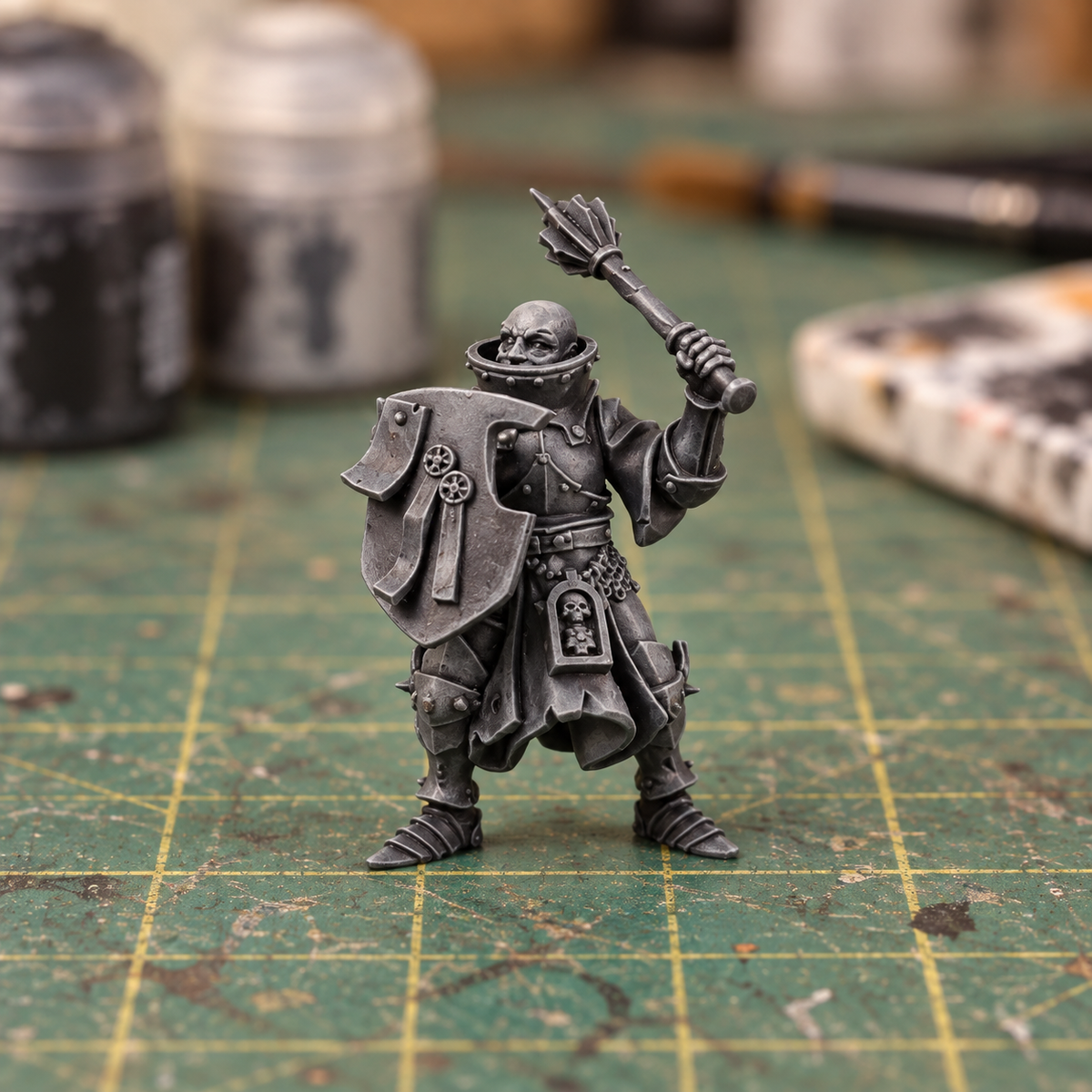 Iron Veil Sister 08. Slapchop-painted display example. Supplied unpainted. Background items not included.