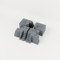 Alien Pyramid Mid Tier unpainted 28mm tabletop terrain, supplied as separate printed parts
