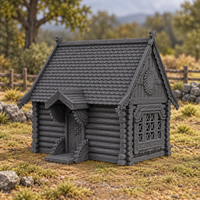 Supplementary product photo for Andriy's House 28mm DND Terrain | Tabletop Wargaming Scenery for Warhammer, Frostgrave & RPG | Unpainted 3D Printed in unpainted charcoal grey PLA