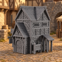 Supplementary product photo for Apothecary House Medieval 28mm DND Terrain | Tabletop Wargaming Scenery for Warhammer, Frostgrave & RPG | 3D Printed in unpainted charcoal grey PLA