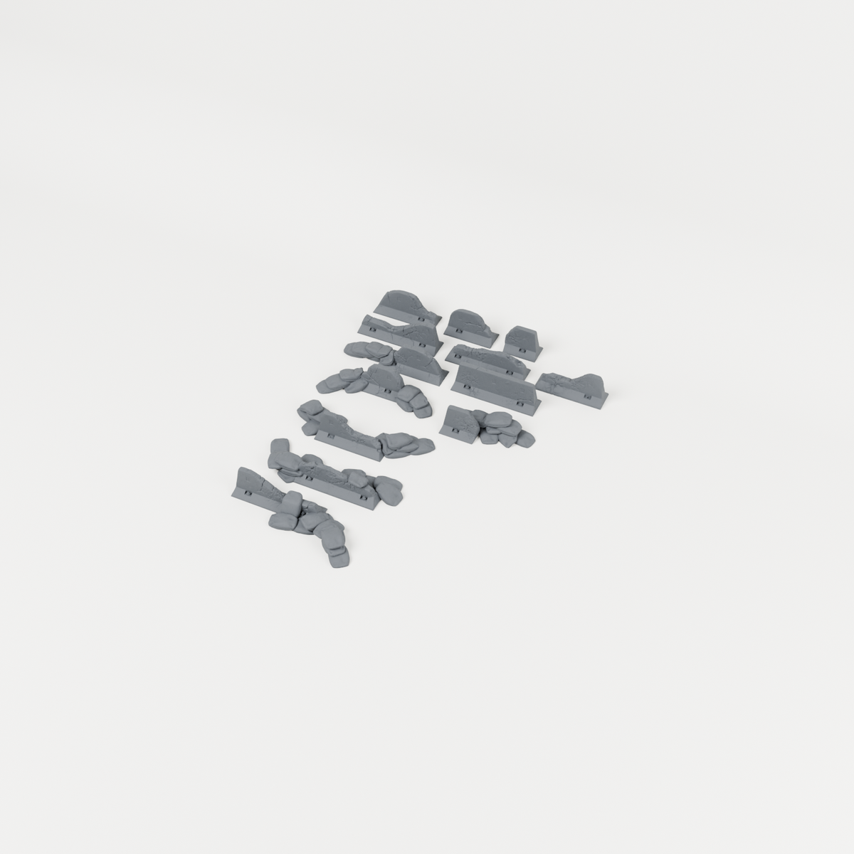 Street Barricades Set unpainted 28mm tabletop terrain