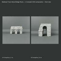 Medieval Town Stone Bridge Ruins component alternate views