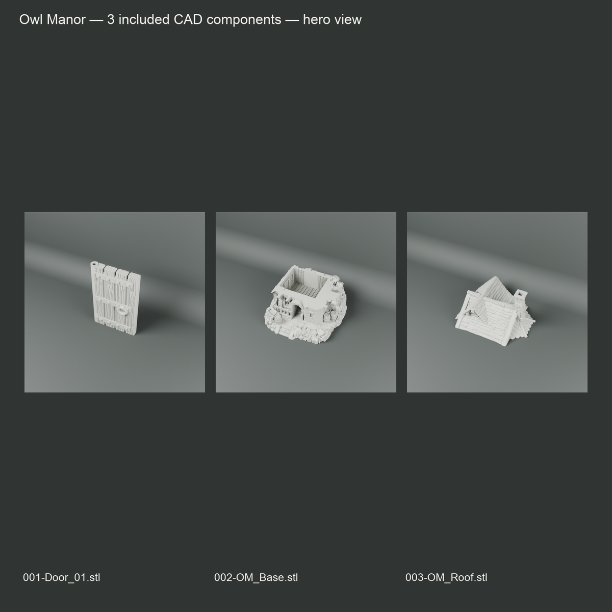Owl Manor included 3D printed components