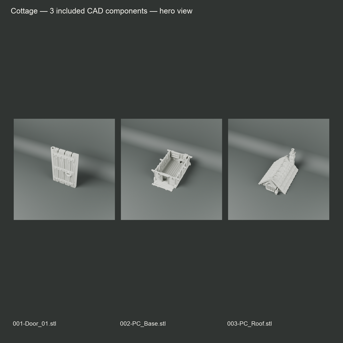 Cottage included 3D printed components