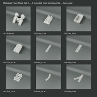 Medieval Town Mine Set 2 included 3D printed components