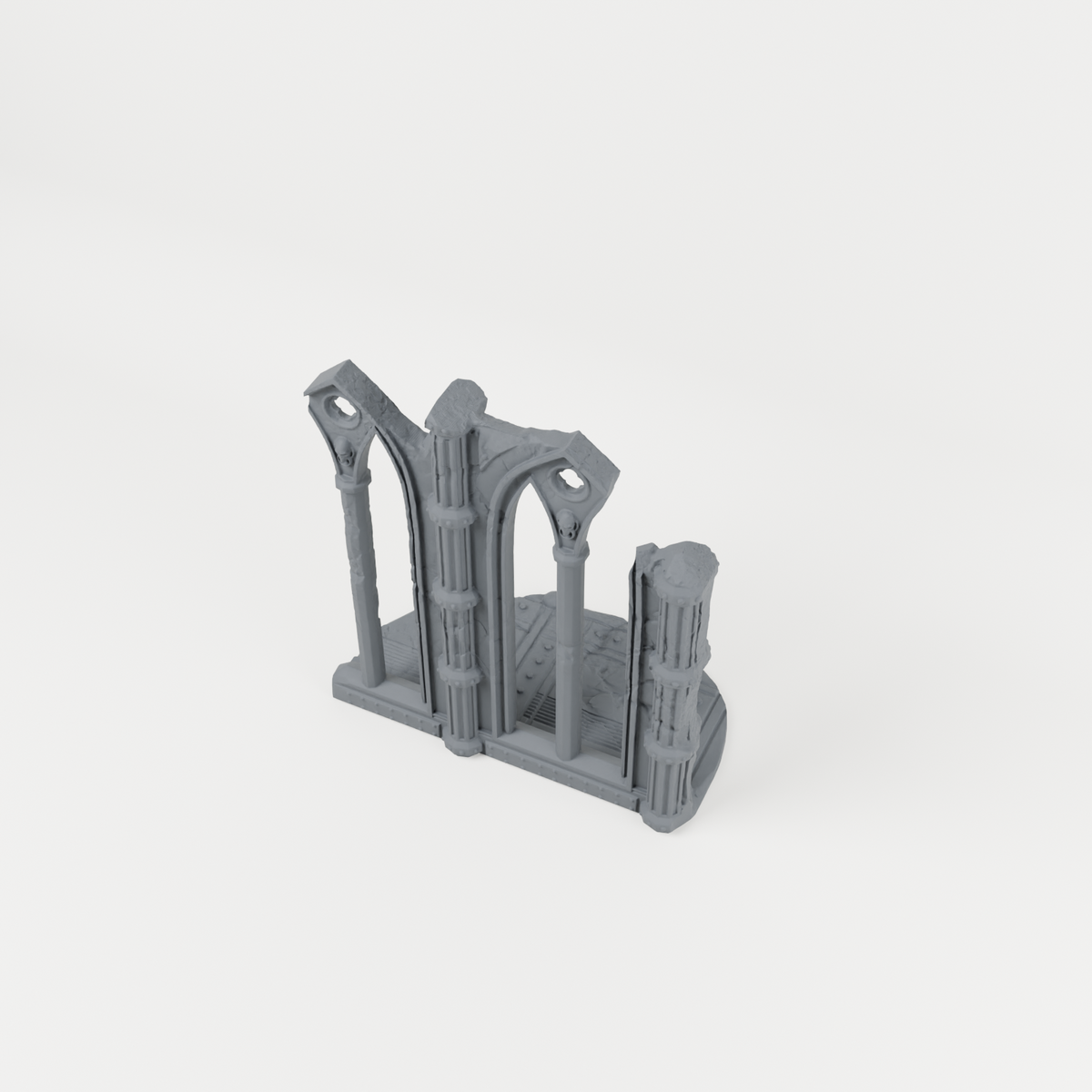 Gothic Cathedral Ruin 01 unpainted 28mm tabletop terrain