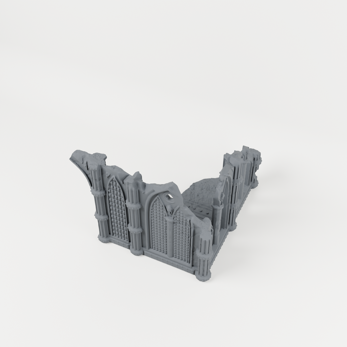Gothic Cathedral Ruin 03 unpainted 28mm tabletop terrain