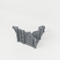 Gothic Cathedral Ruin 03 unpainted 28mm tabletop terrain