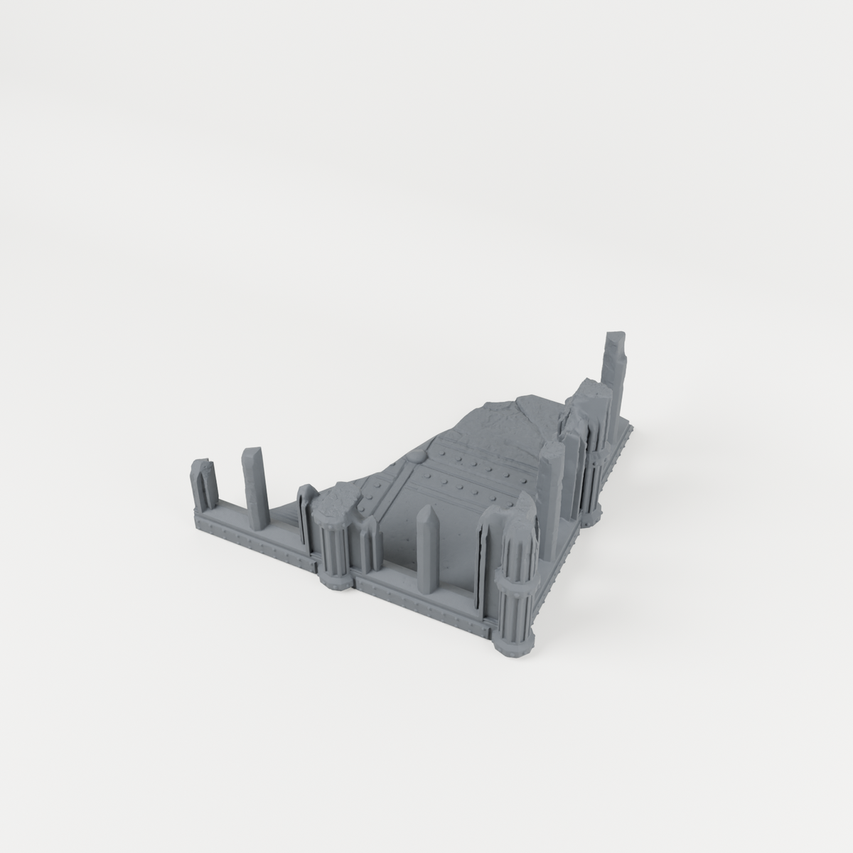 Gothic Cathedral Ruin 04 unpainted 28mm tabletop terrain