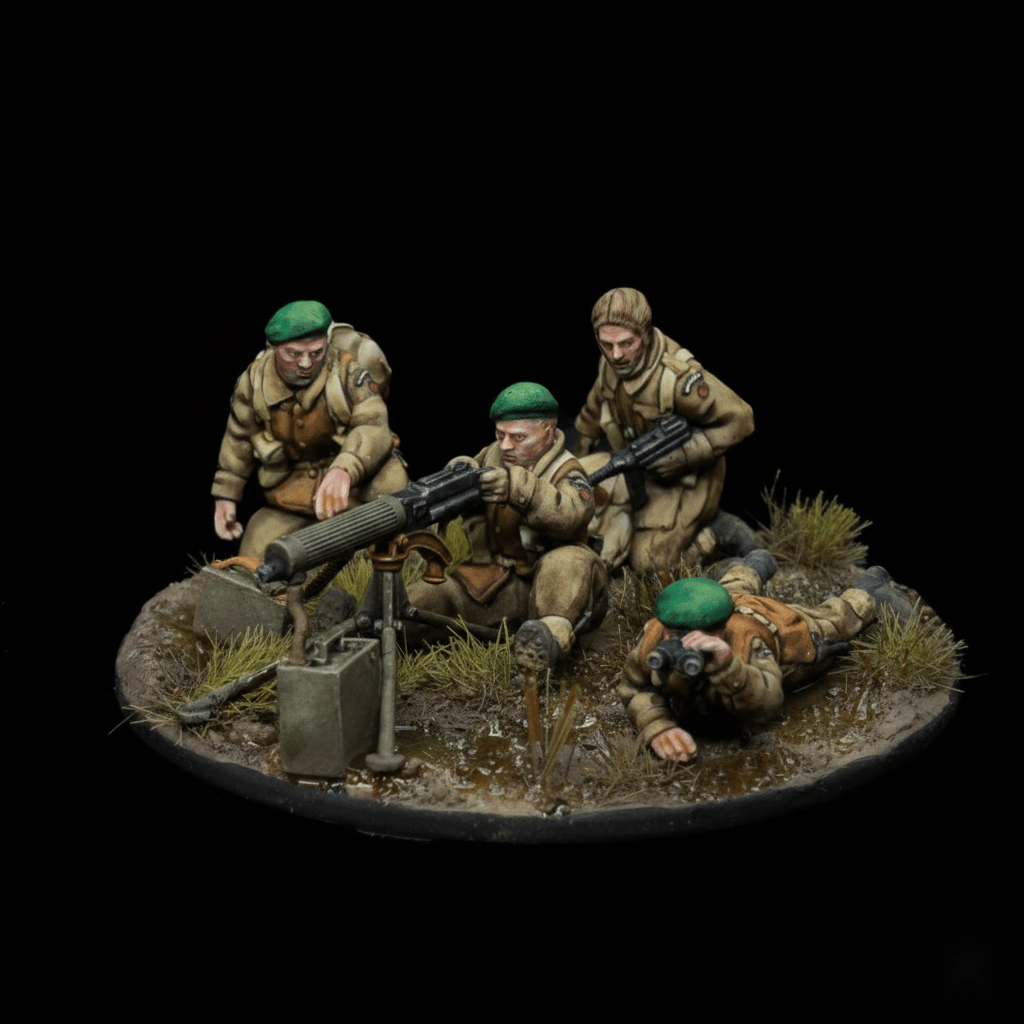 Commando Vickers Team - British - 28mm WW2 Wargaming - Molten Prints
