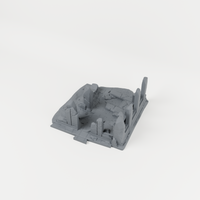 Battlefield Ruin 04 unpainted 28mm tabletop terrain, supplied as separate printed parts
