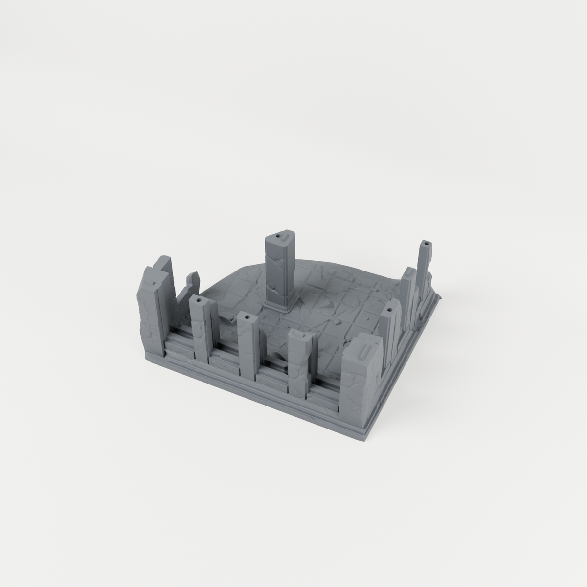 Battlefield Ruin 05 unpainted 28mm tabletop terrain, supplied as separate printed parts
