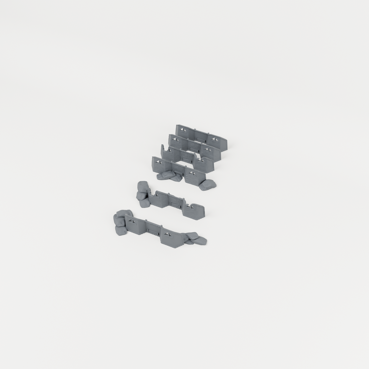 Double Defence Barricades Set unpainted 28mm tabletop terrain