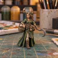 Druid. Slapchop-painted display example. Supplied unpainted. Background items not included.