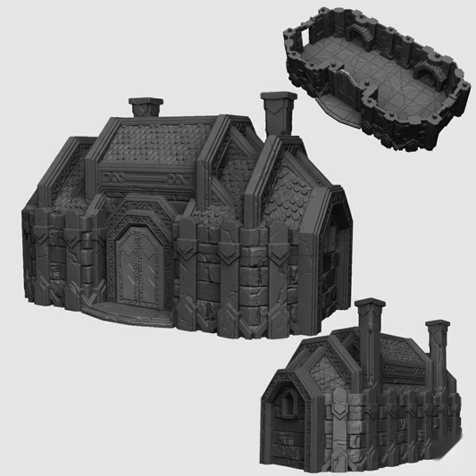 Dwarven Great Hall - 28mm DND/Wargame/RPG Terrain - Molten Prints