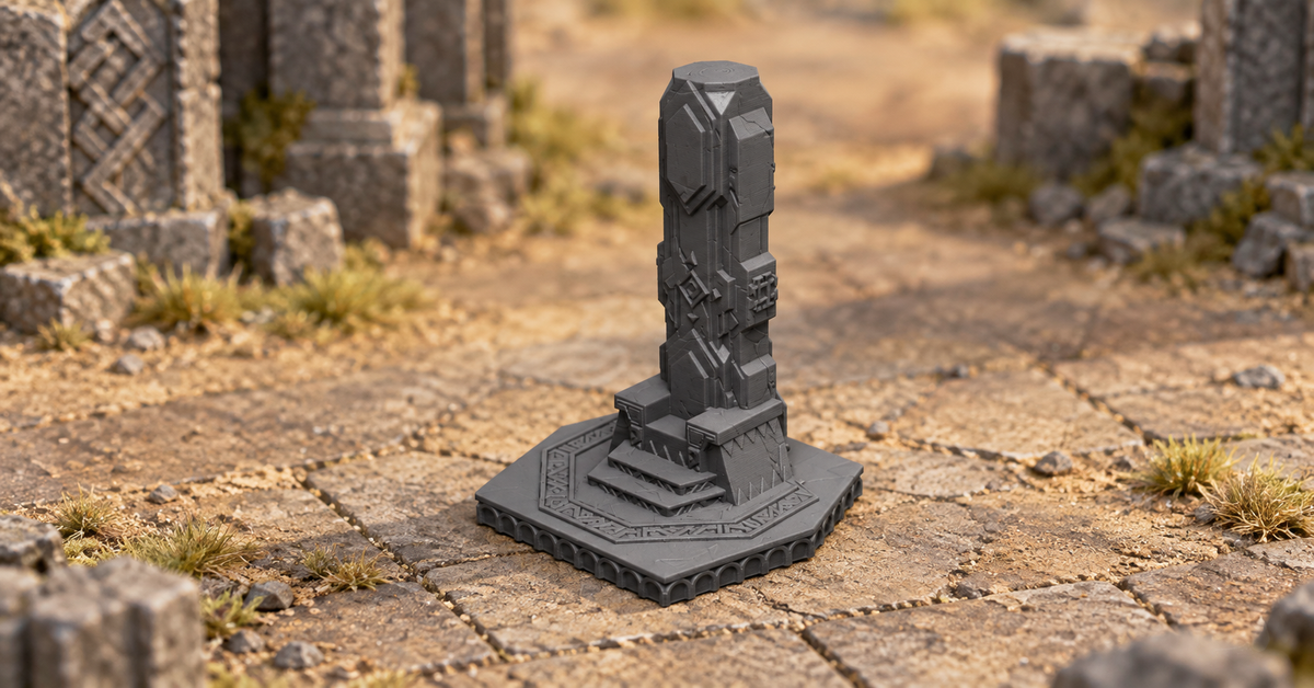 Supplementary product photo for Dwarven Throne 28mm DND Scatter Terrain Set A | Tabletop Wargaming Scenery for Warhammer & RPG | 3D Printed in unpainted charcoal grey PLA
