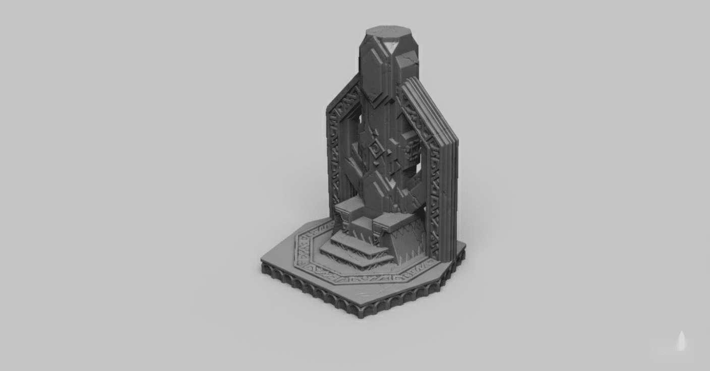 Dwarven Throne B - 28mm DND/Wargame/RPG Terrain - Molten Prints