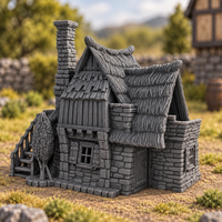 Supplementary product photo for Eldervale Farmstead 28mm DND Terrain | Tabletop Wargaming Scenery for Warhammer, Frostgrave & RPG | 3D Printed in unpainted charcoal grey PLA