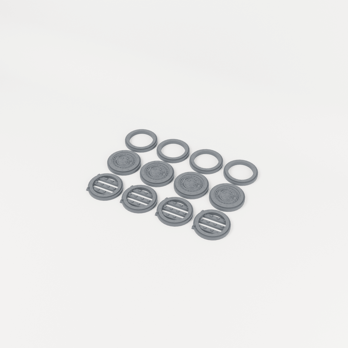 Fantasy Manhole Set, 12-Piece 28mm Terrain - Molten Prints