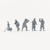 Iron Advance Heavy Mortar Team complete kit, supplied unpainted. SKU IROADV-S2MH-MOL.