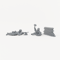 Iron Advance Rifle Sniper Team complete kit, supplied unpainted. SKU IROADV-NI4H-MOL.