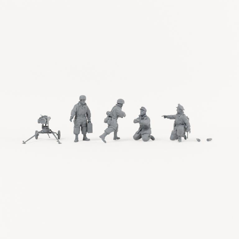 Iron Advance Light Field Gun Team. Complete kit, supplied unpainted. SKU IROADV-OI4H-MOL.