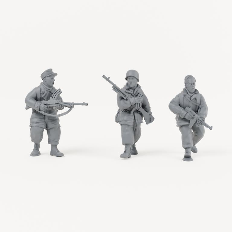 Iron Advance Captured Weapons Patrol complete kit, supplied unpainted. SKU IROADV-6I4H-MOL.