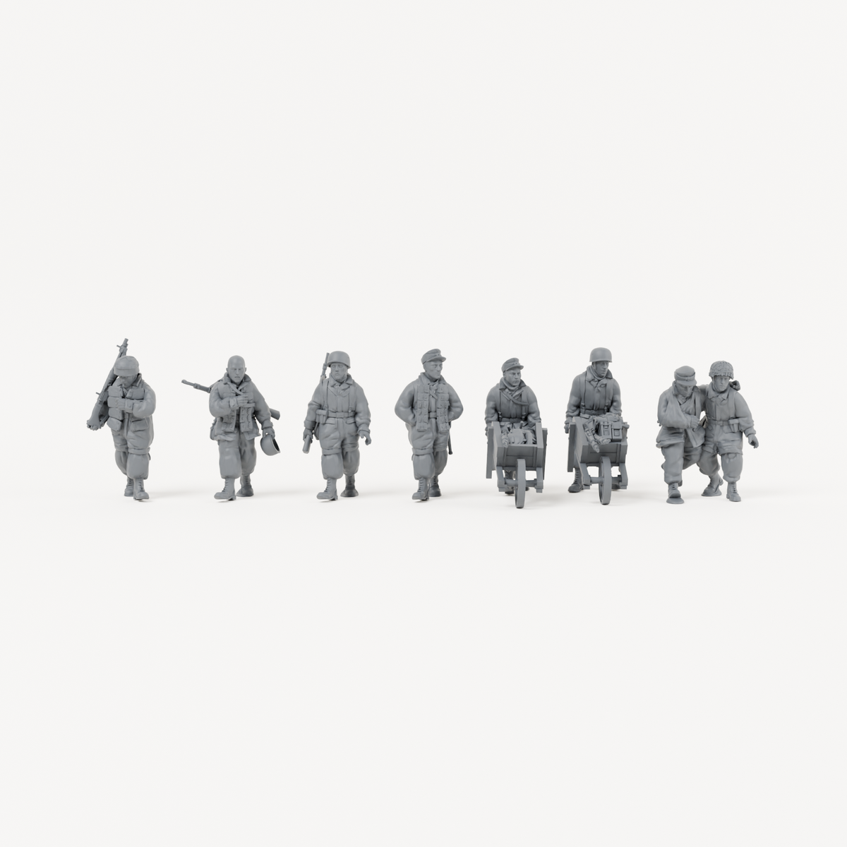 Iron Advance Marching Squad. Complete kit, supplied unpainted. SKU IROADV-8I4H-MOL.