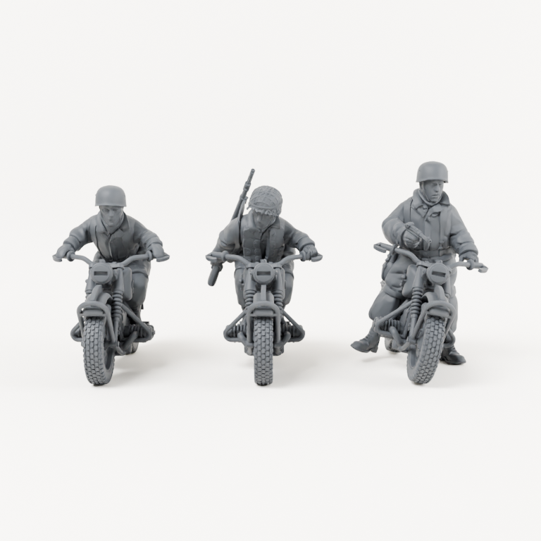 Iron Advance Motorcycle Patrol complete kit, supplied unpainted. SKU IROADV-GI4H-MOL.