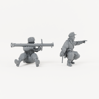 Iron Advance Anti-Tank Team complete kit, supplied unpainted. SKU IROADV-II4H-MOL.