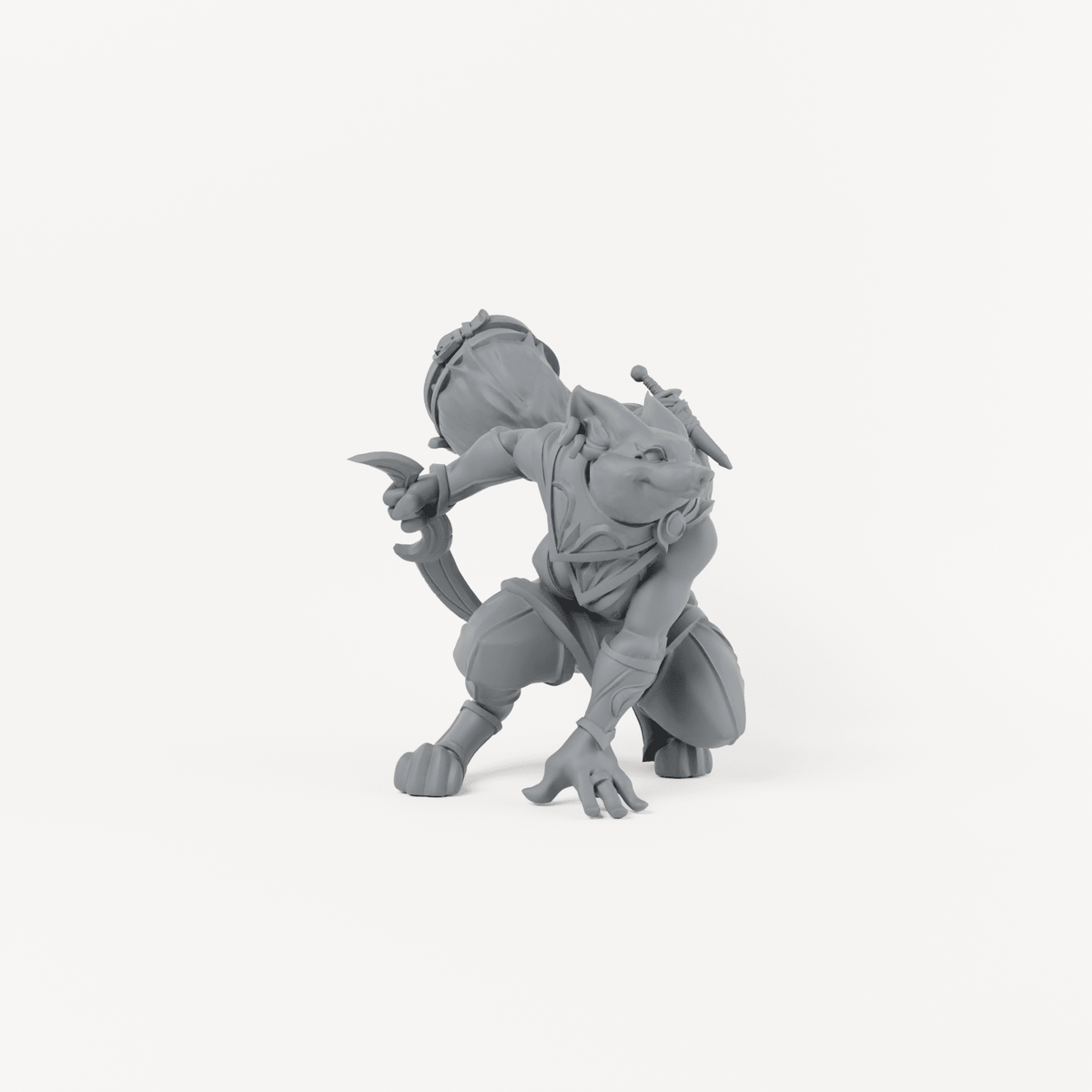 Foxfolk Rogue Unpainted Fantasy Miniature for 28mm & 32mm Games - Molten Prints