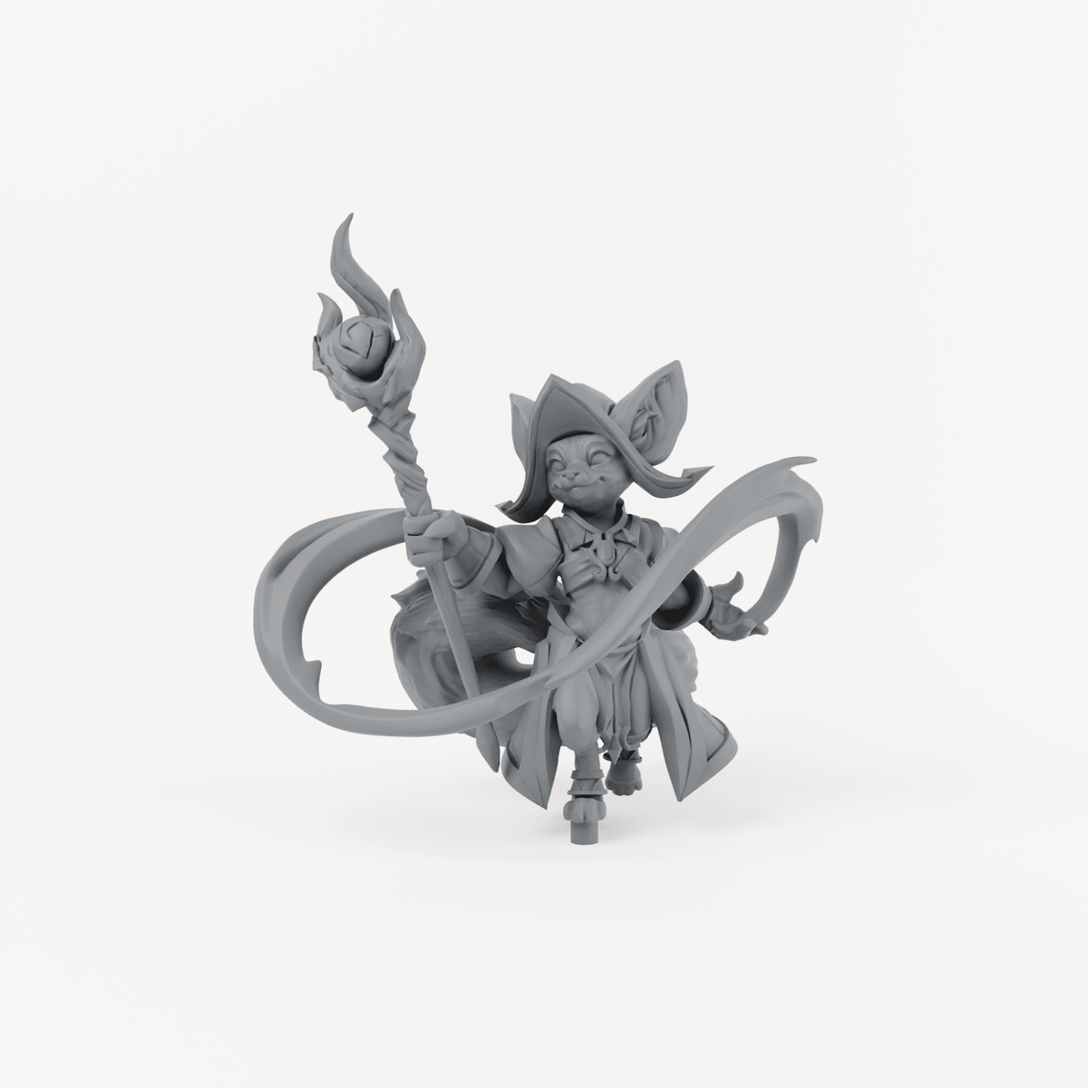 Foxfolk Wizard Unpainted Fantasy Miniature for 28mm & 32mm Games - Molten Prints