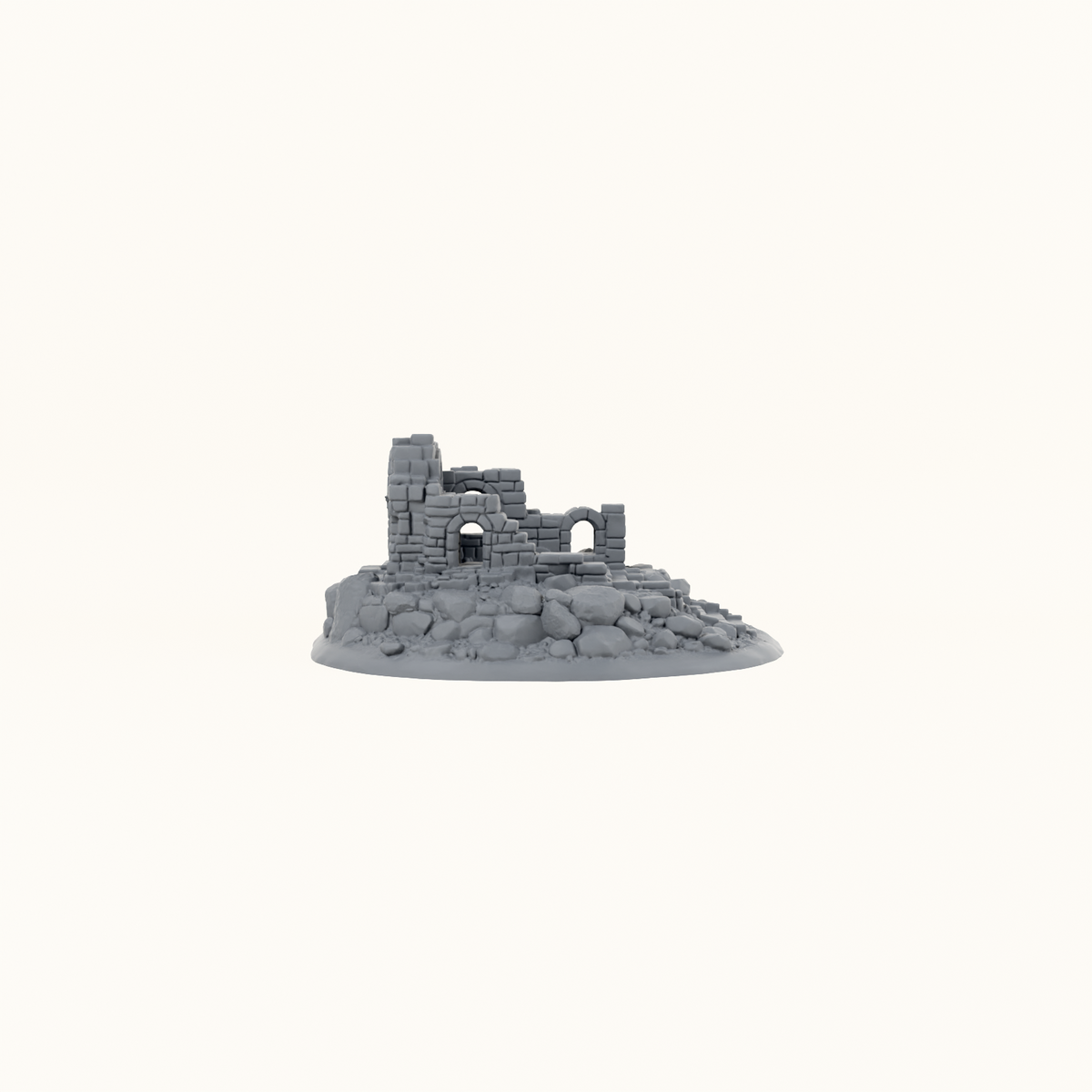 Dun Kaeroth Ruin 7 dark grey front view